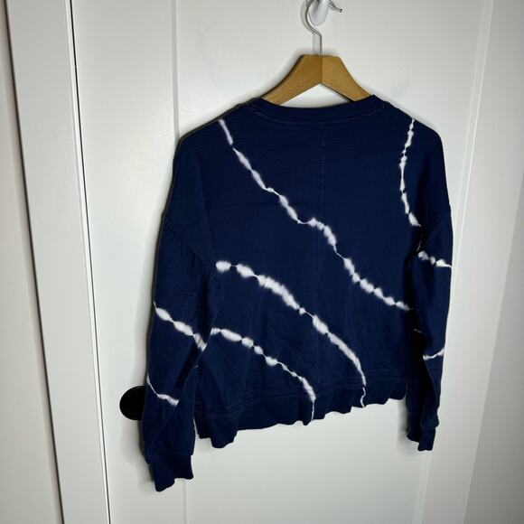 Athleta Sundown Sweatshirt 2.0 Eclipse Navy Blue Tie Dye Size XS - Picture 7 of 7